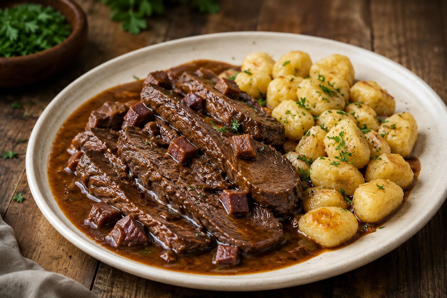 Dalmatian Pašticada with Dried Beef